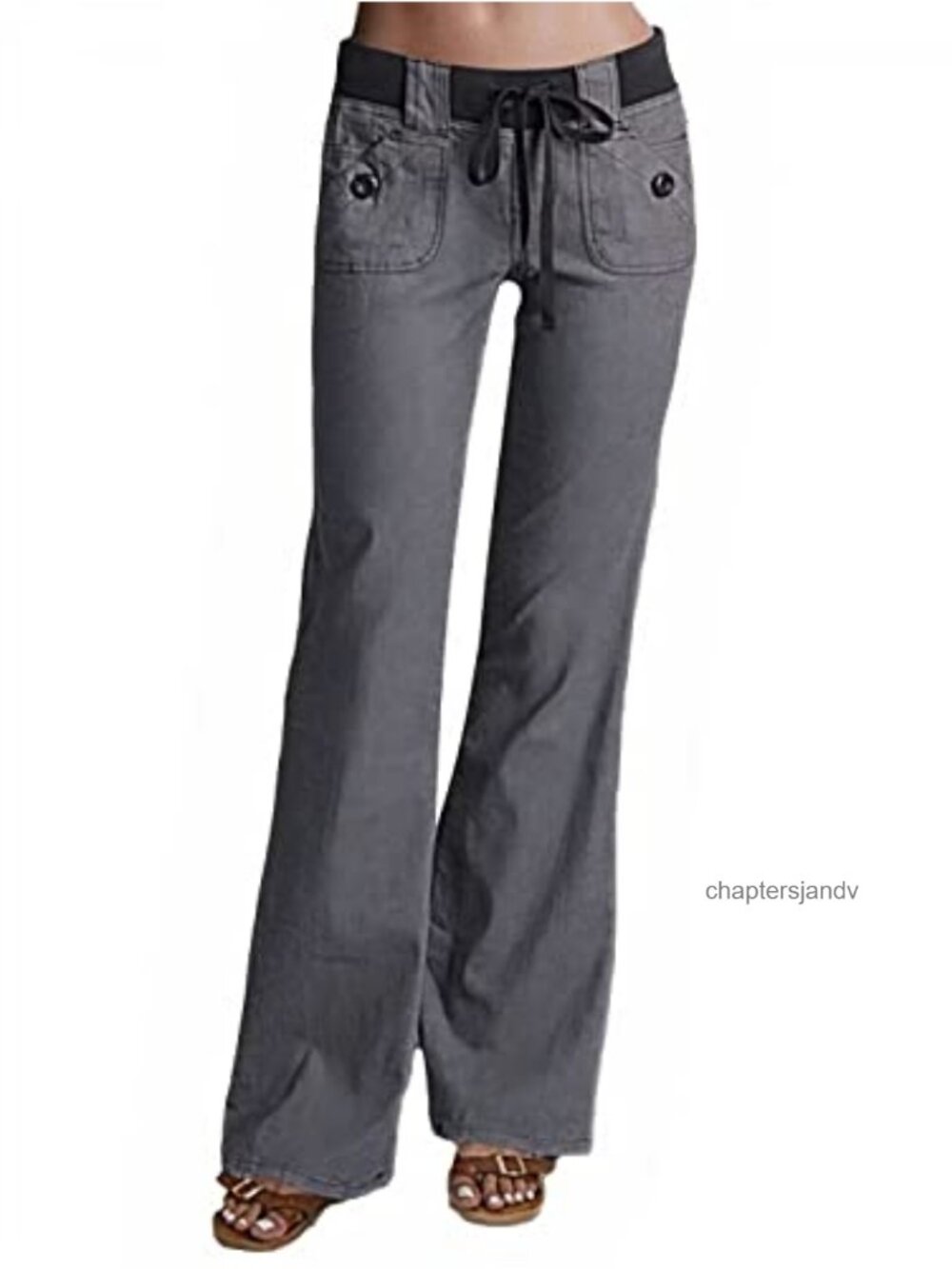 Low Rise Cargo Wide Leg Drawstring Pants